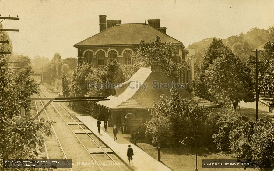 Postcard: Brookline Hills Station, Brookline, Massachusetts